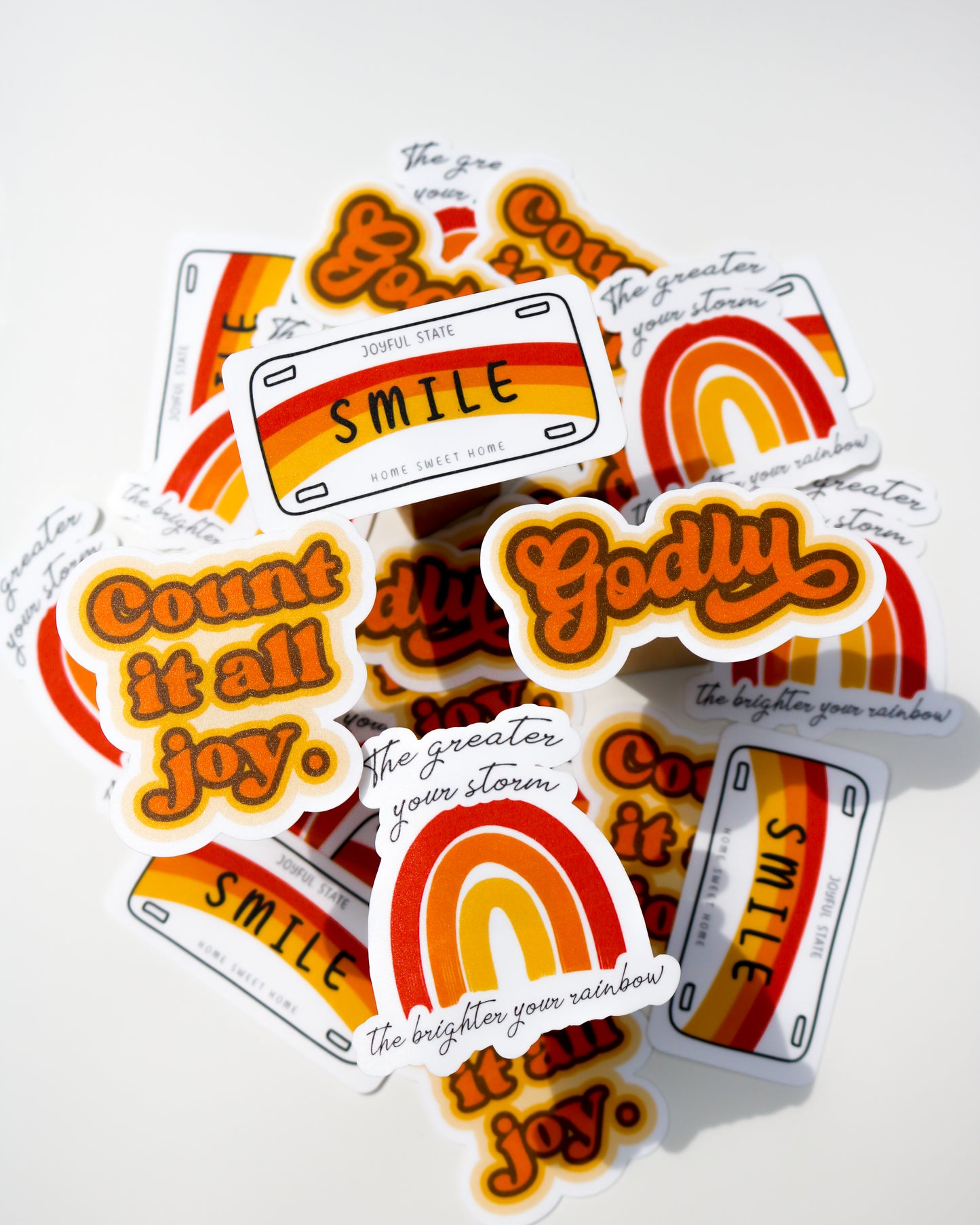 Retro Encouragement Vinyl Stickers